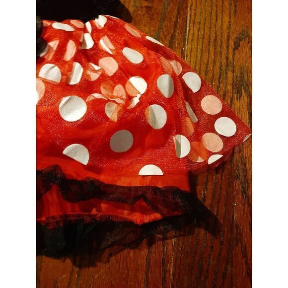 Infant Baby Girls Size 12 Month Minnie Mouse Dress Costume Tule Skirt Red Black - Picture 5 of 7